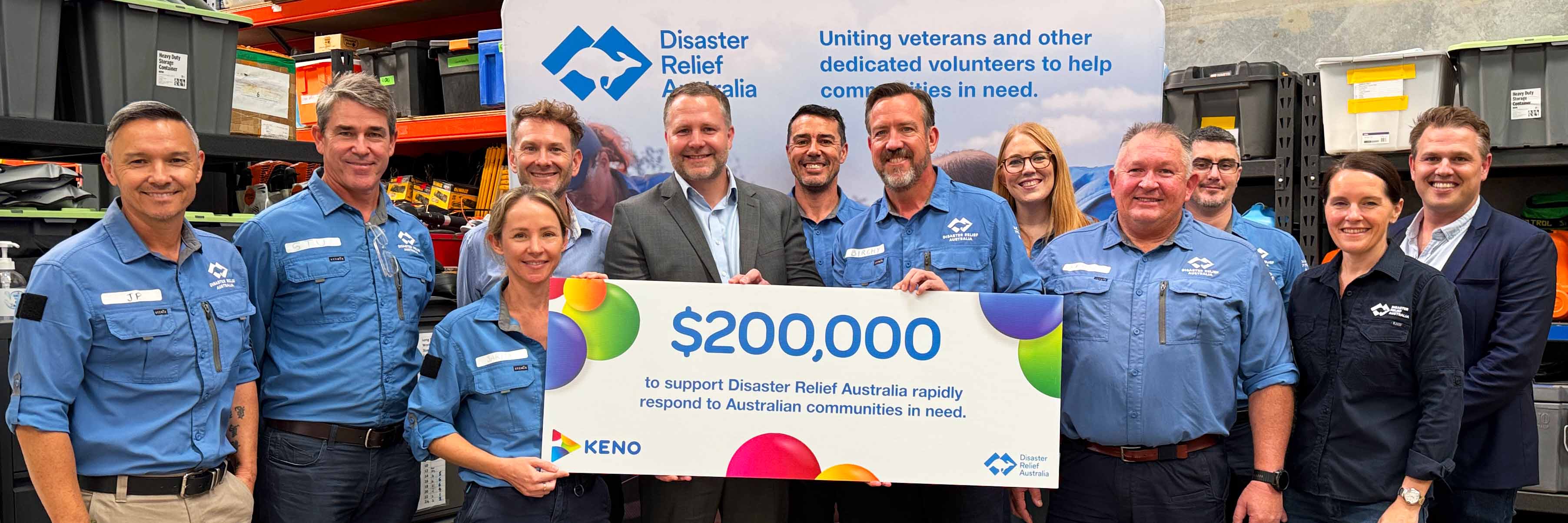 Keno’s support of Disaster Relief Australia in fires, floods and storms Hero Image