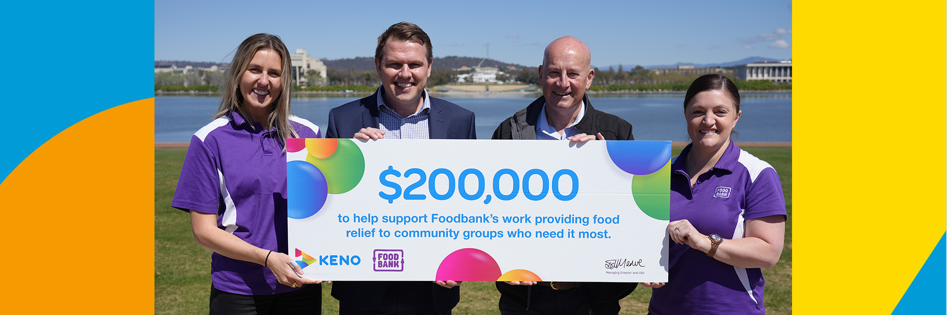 Keno’s donation to improve food accessibility in the ACT Hero Image